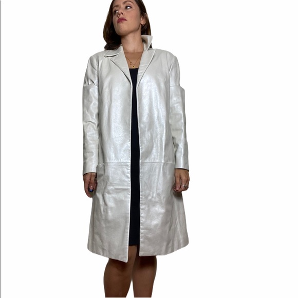 Ellen Tracy Jackets & Blazers - Linda Allard For Ellen Tracy Leather Maxi Coat